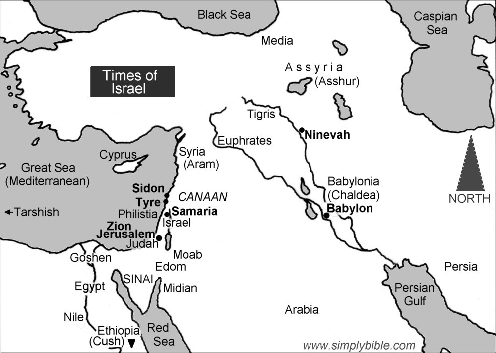 Map for Times of Israel Map